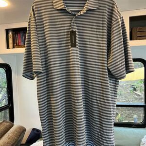 St. Bernard Men's Multicolor Oxford Performance Polo Shirt Size XL